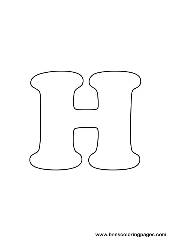 download letter H drawing