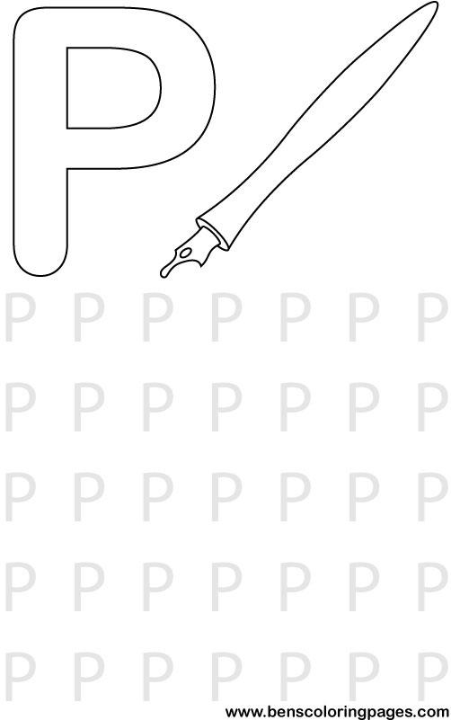 alphabet coloring picture for school