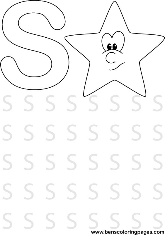 alphabet coloring picture for school