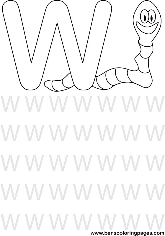 alphabet coloring picture for school