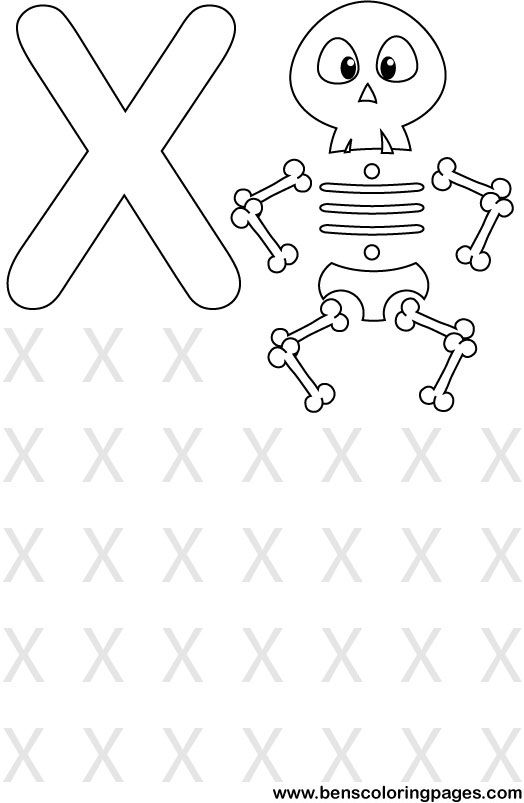 alphabet coloring picture for school