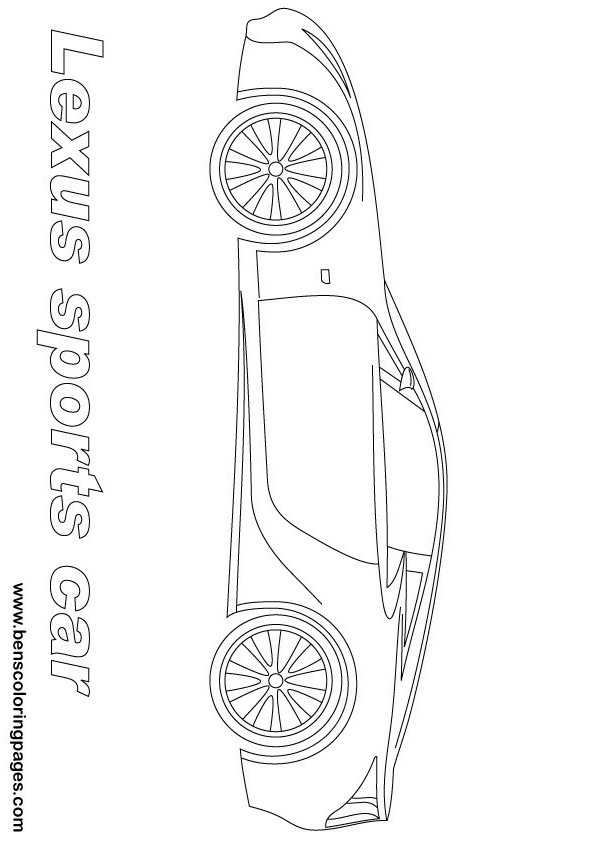 Printable lexus coloring page