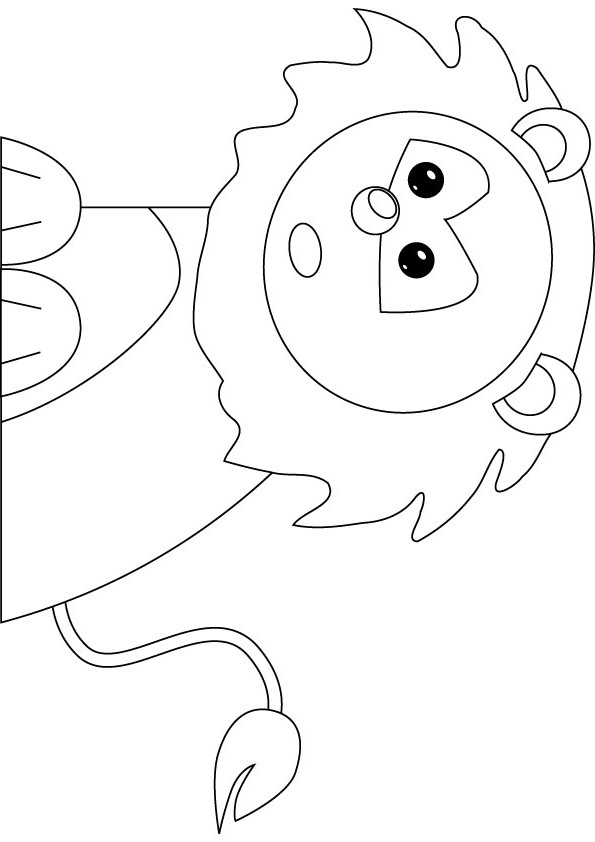 Lion drawing page