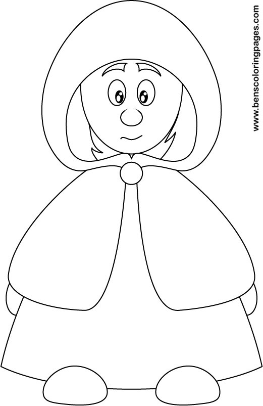 little red riding hood coloring for kids