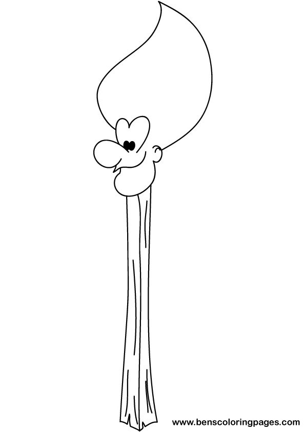 Match Stick coloring for kids