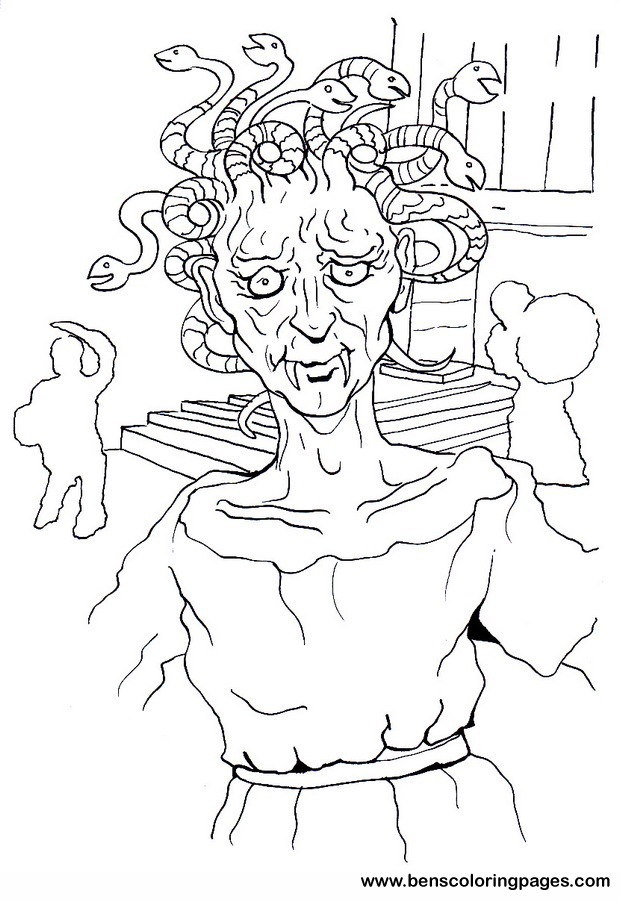 medusa coloring sheet