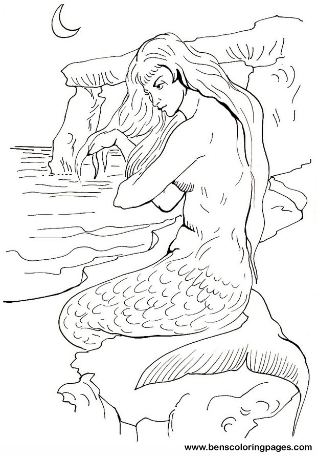 mermaid coloring sheet