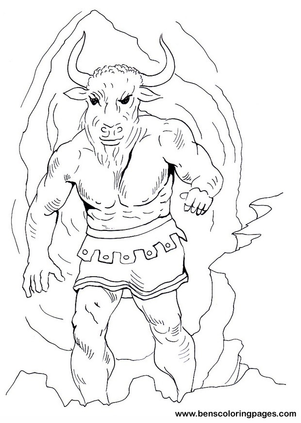 minotaur coloring sheets
