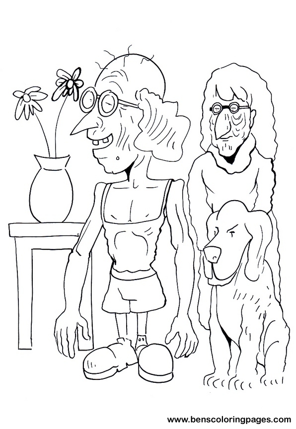 monster family coloring pic