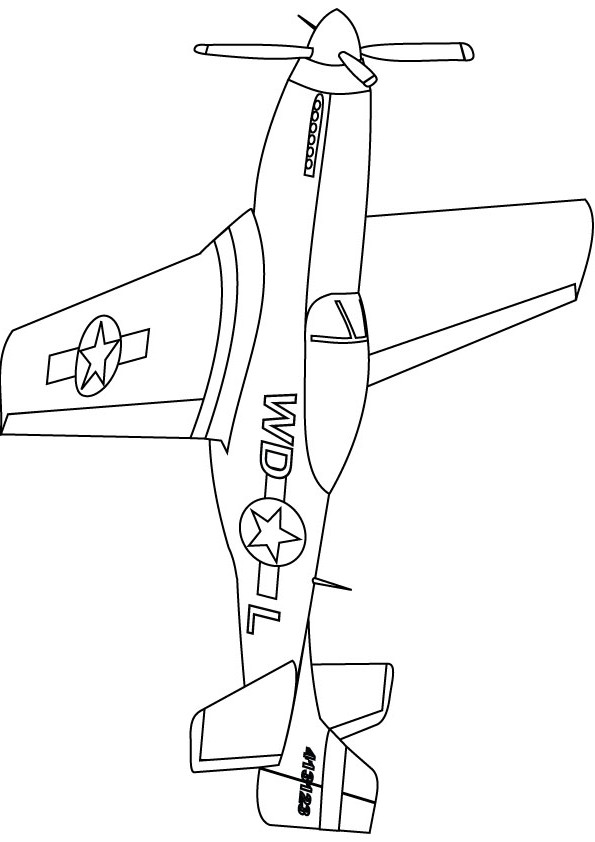 Mustang plane coloring book