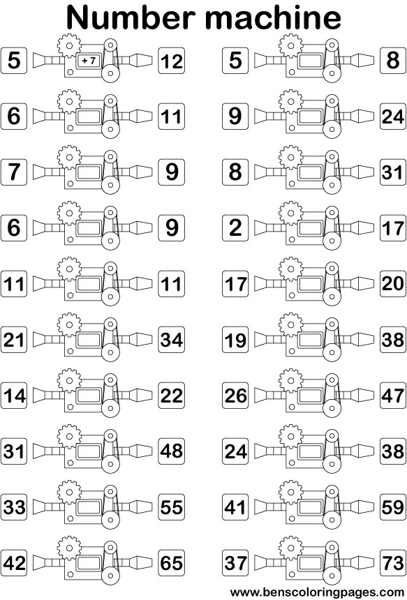 fun with numbers plus worksheet
