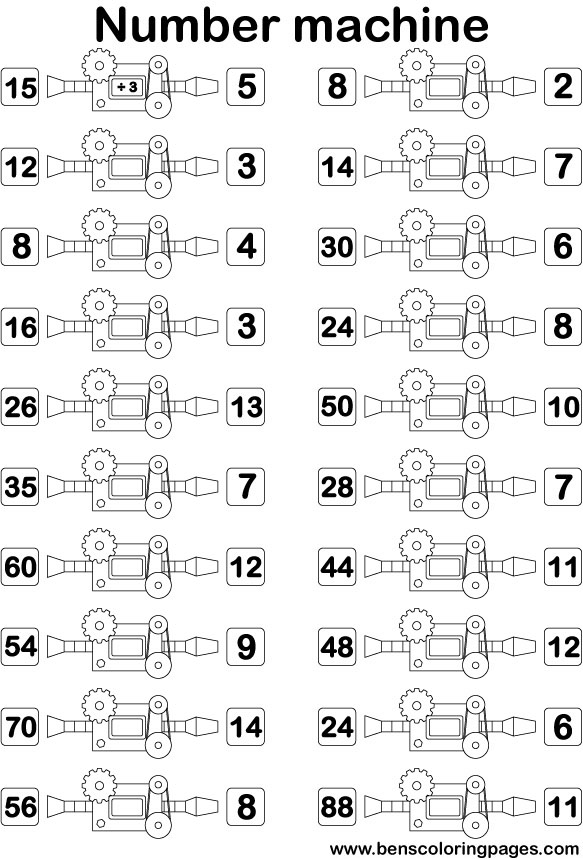 fun with numbers divide worksheet