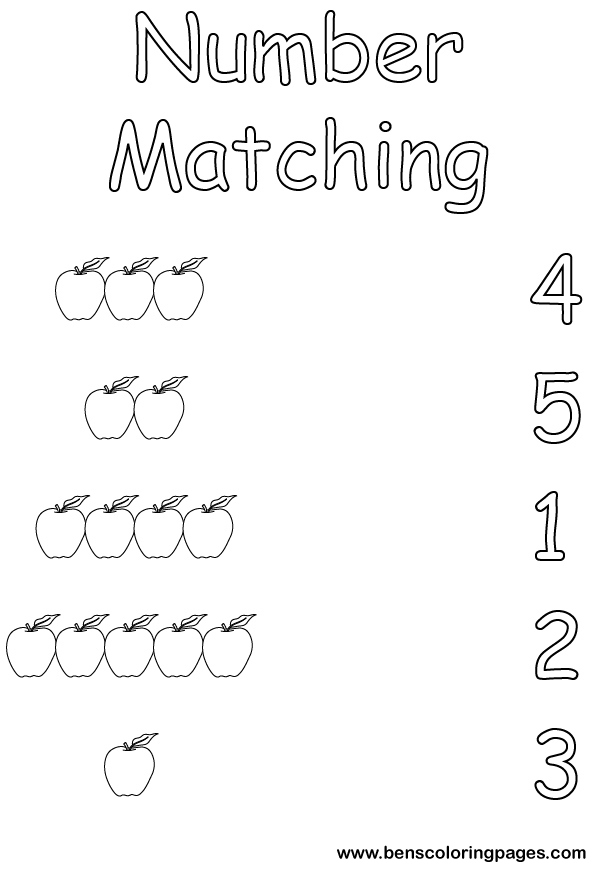 number match coloring pages