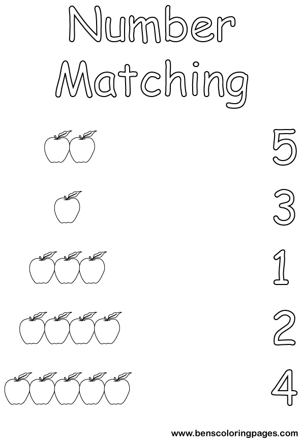 match maths coloring pages
