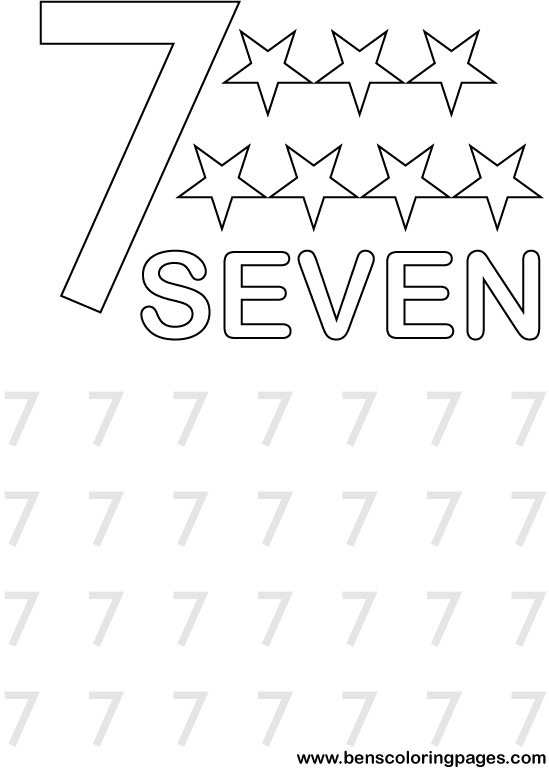 seven stars coloring pictures for kids