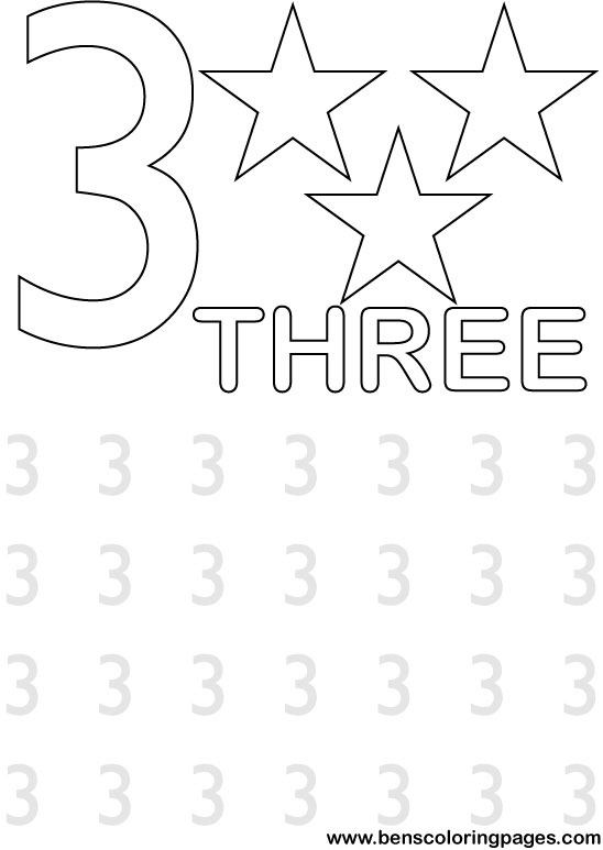 three stars coloring pictures for kids