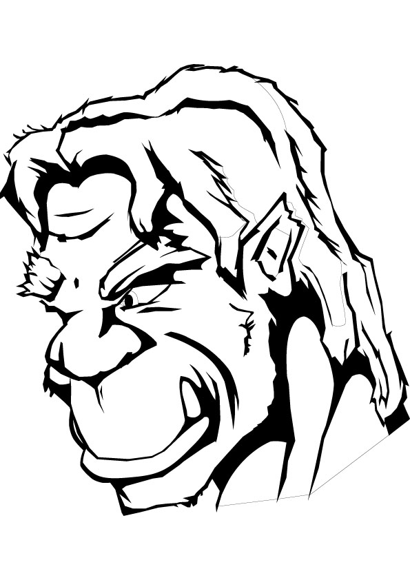 Orc printable coloring page