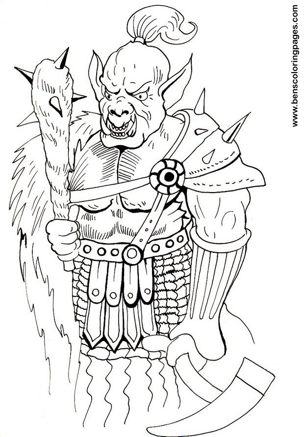 orc coloring sheets