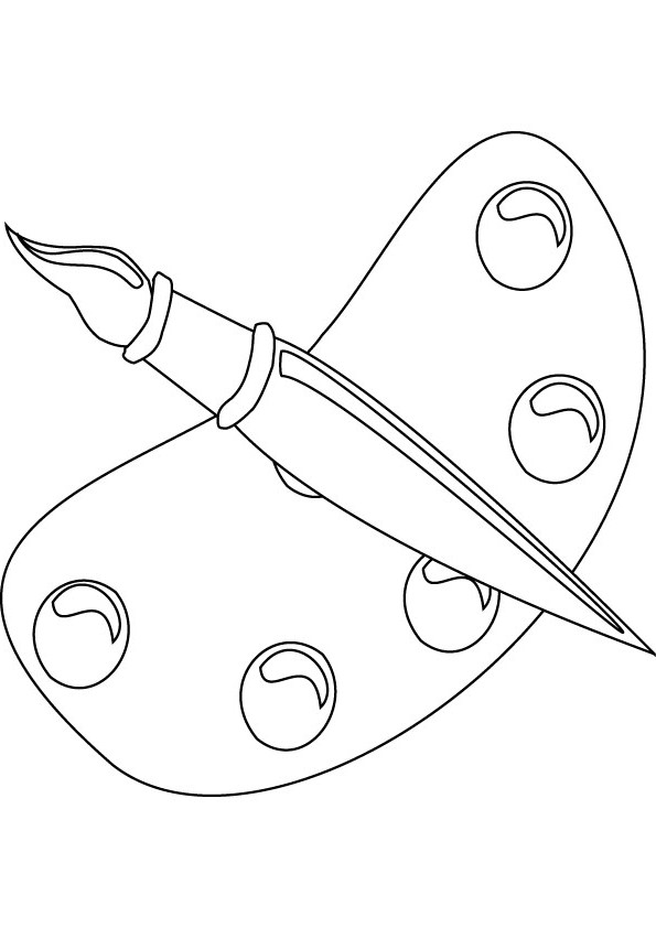 Artist printable coloring page