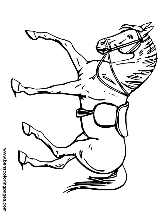 walking horse coloring pictures