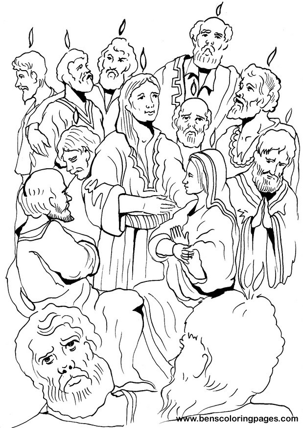 the holy spirit pentecost coloring page