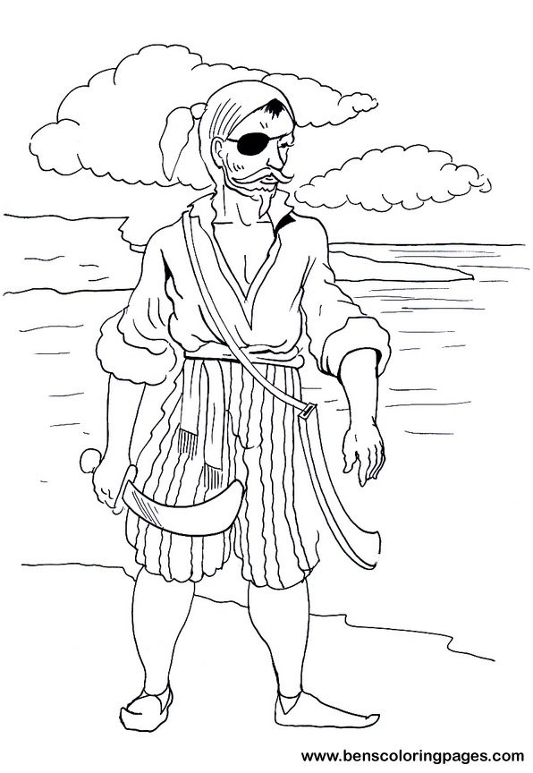 pirate coloring pic
