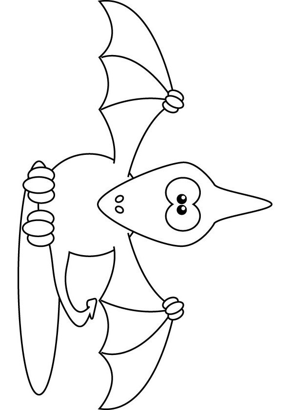 Fuzzy Dino coloring page for kids