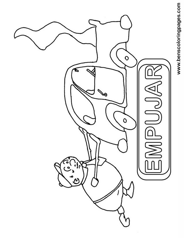 empujar coloring picture