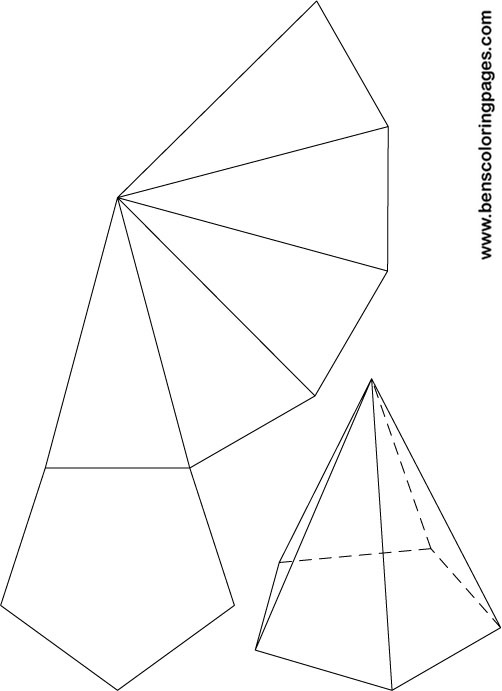 pentagonal pyramid net printout