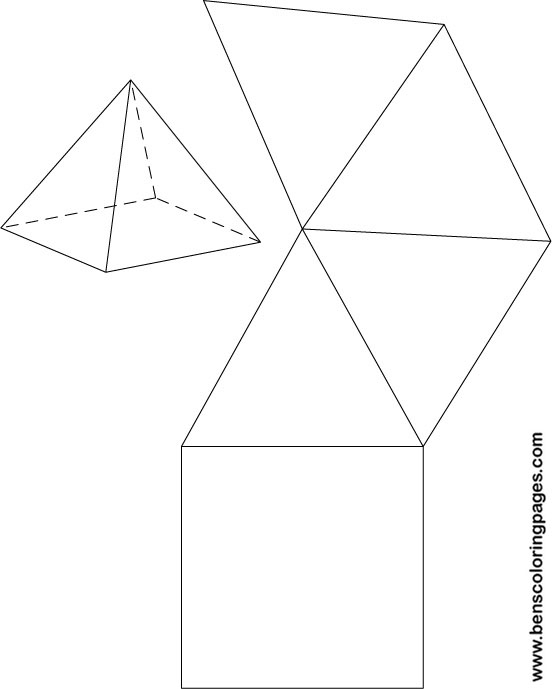 square pyramid net printout