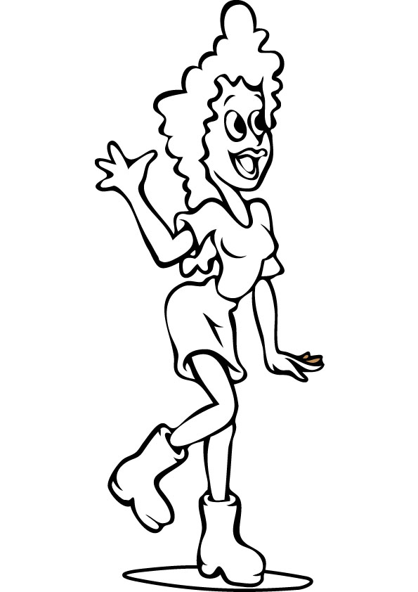 Ragazza coloring page online.
