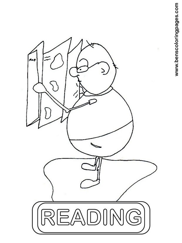 reading coloring page