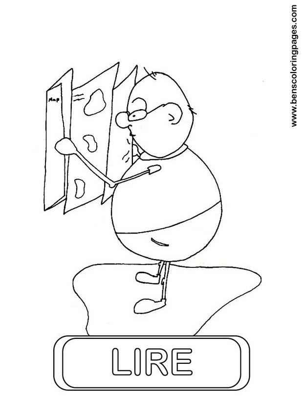 lire coloring page