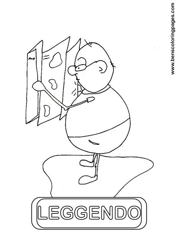 leggendo coloring pages