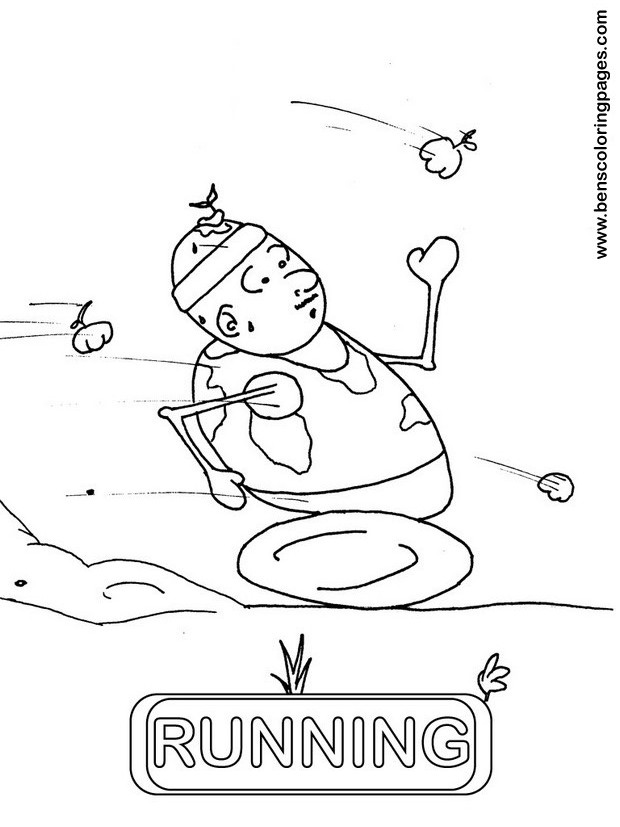 running coloring page