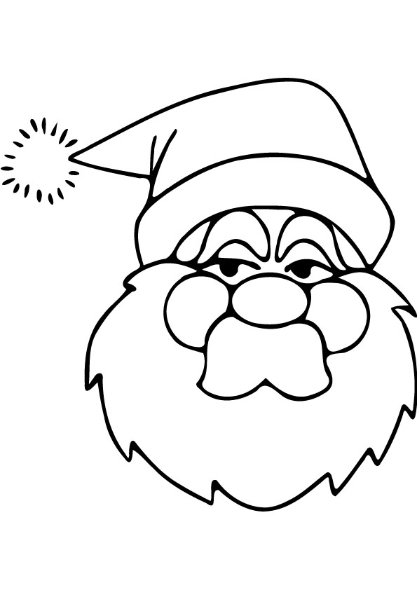 Santa coloring page online.