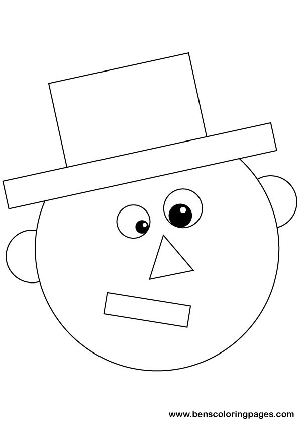 simple shape educational worksheet for school
