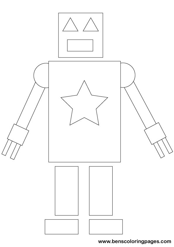simple shapes maths printout for school