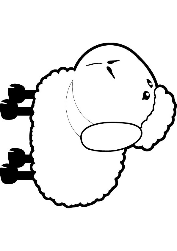 Fluffy sheep color pages.