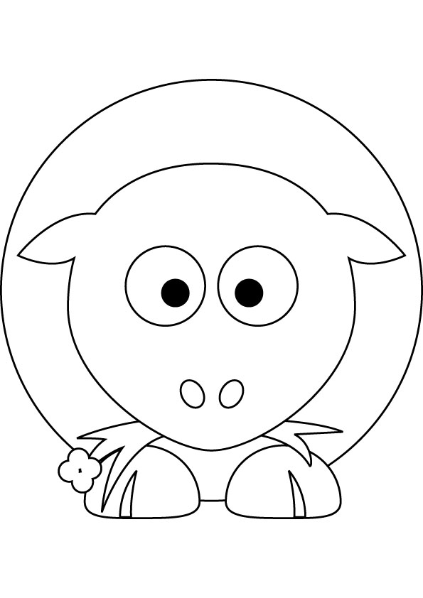 Baby sheep color pages.