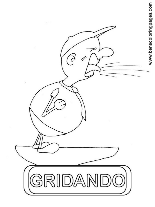 gridando coloring pages