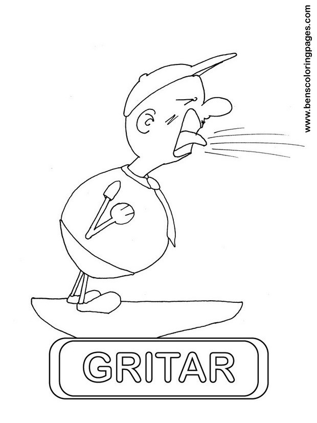 gritar coloring picture