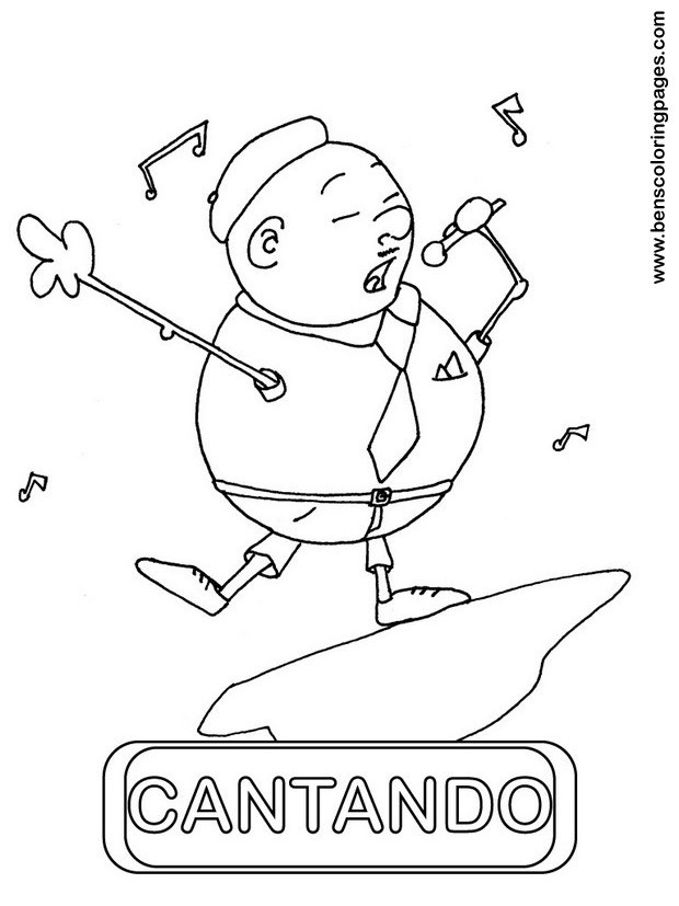 cantando coloring pages