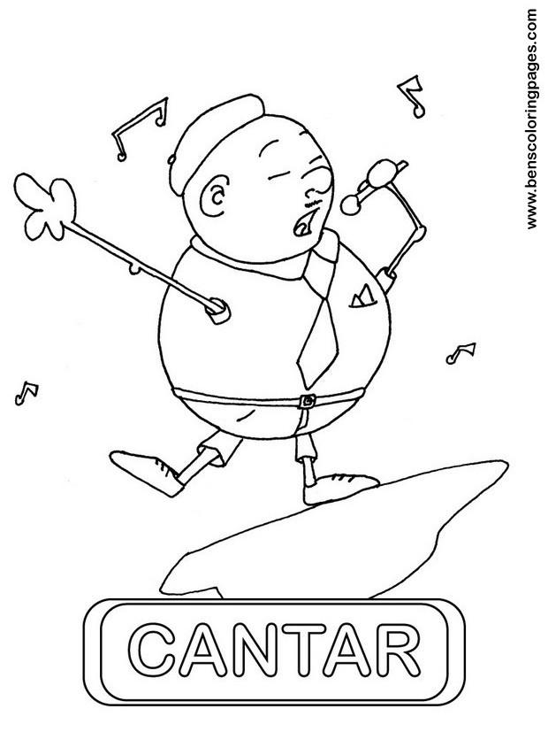 cantar coloring picture