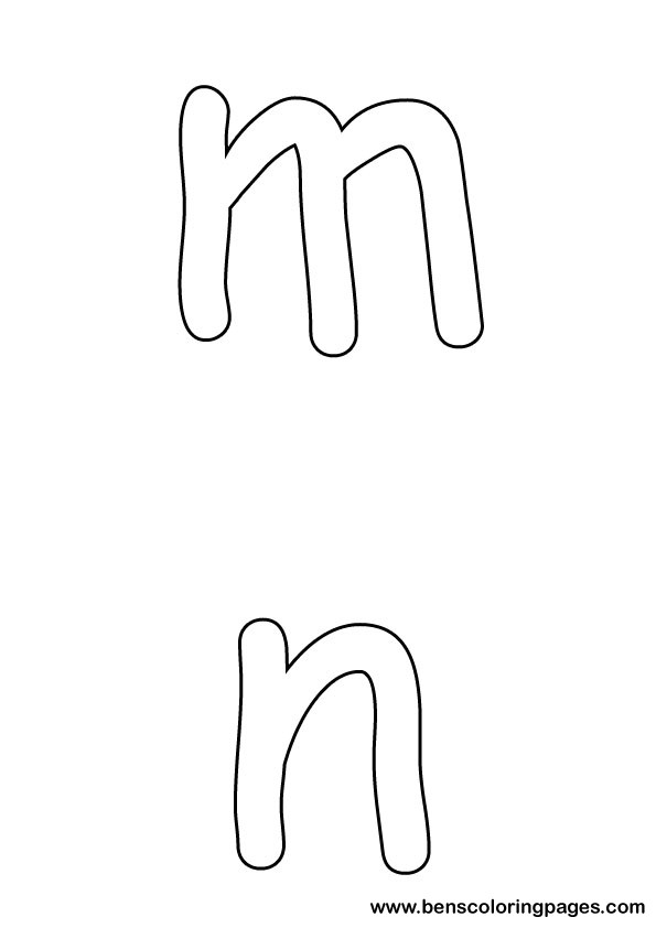 letters preschool coloring