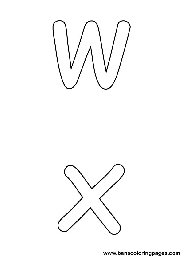 letters preschool coloring