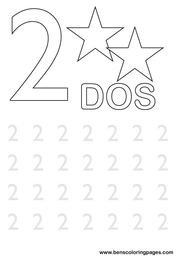 number two writing in spanish