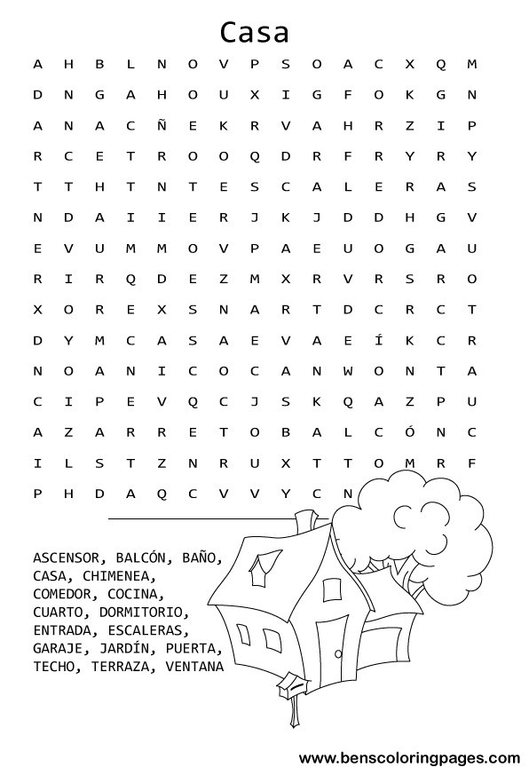the house word search