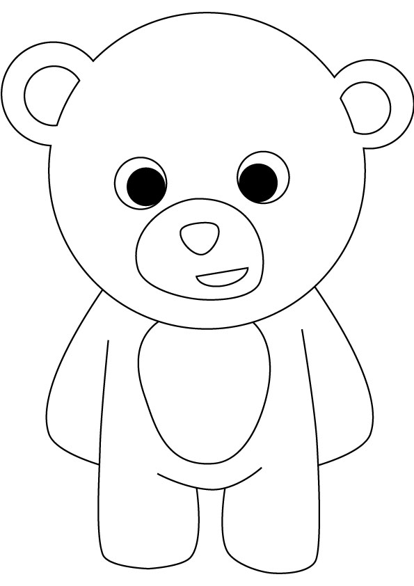 baby teddy bear coloring page