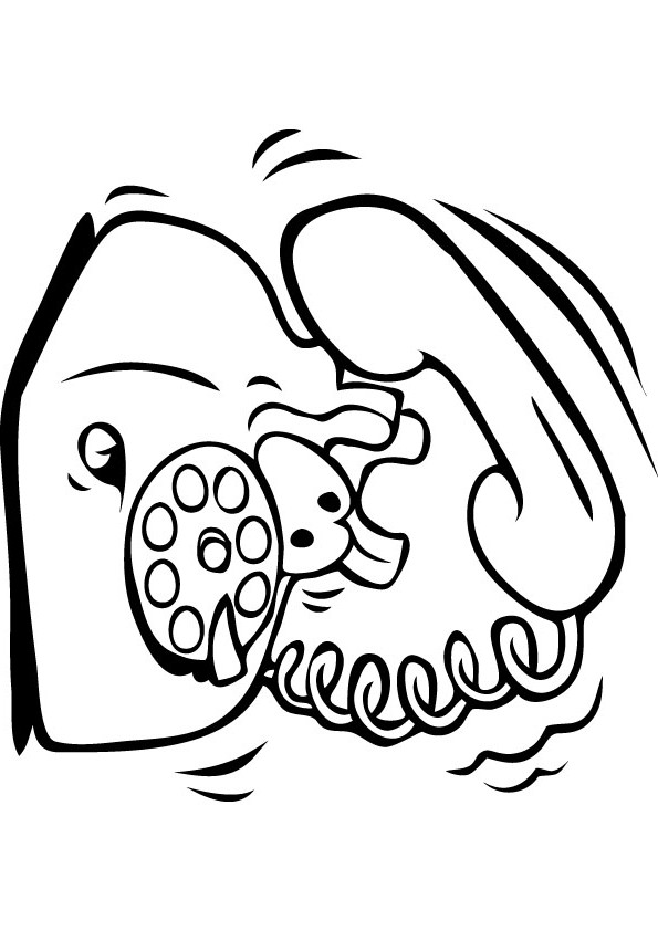 Telephone coloring page